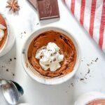 A cup of chocolate mousse.
