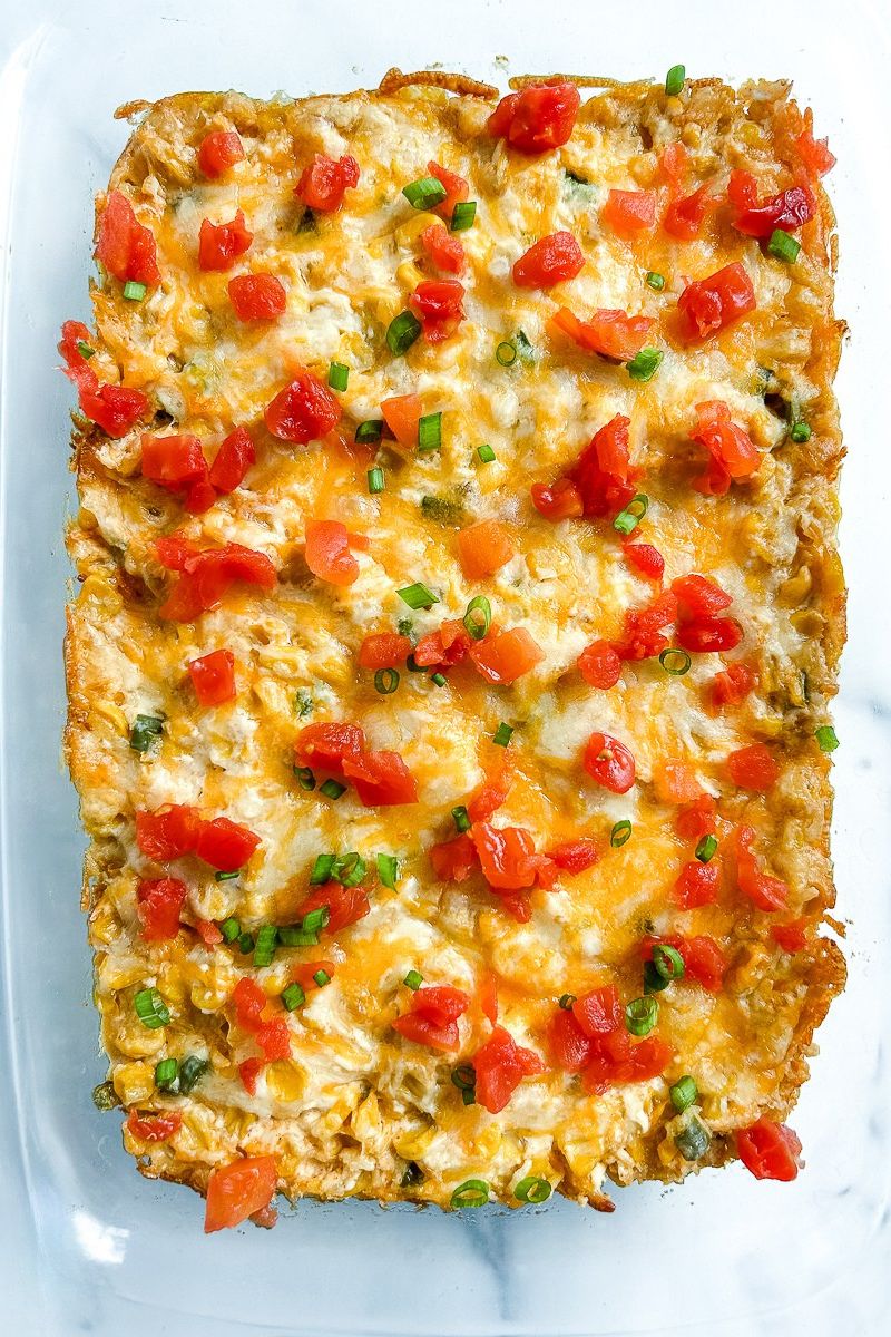 A platter of corn dip.