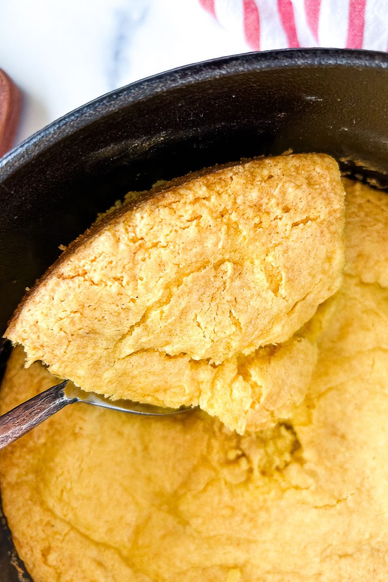 A scoop of apple cobbler.