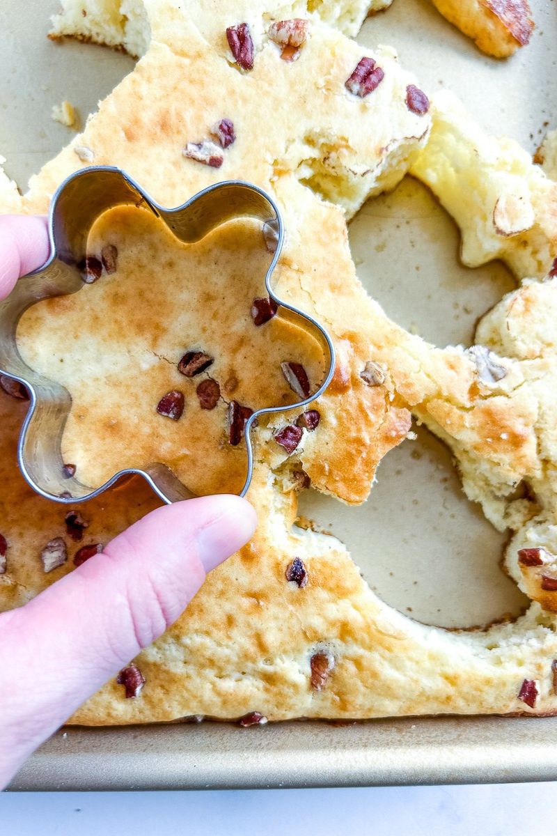 Pancake with a cookie cutter.