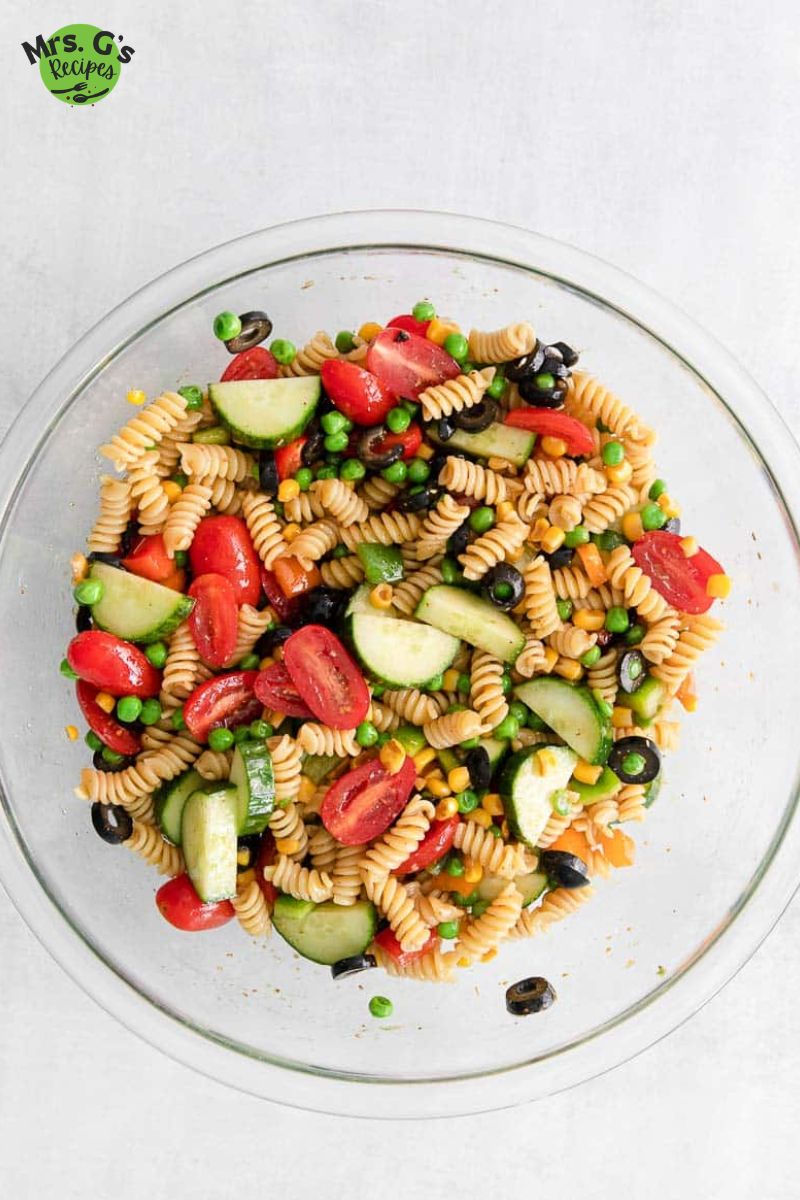 all ingredients mixed in a bowl.